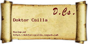 Doktor Csilla névjegykártya